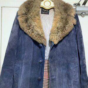 VINTAGE PETER PAN'S FUR COLLAR PIGSKIN SUEDE LEATHER JACKETS SIZE S/M